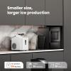 imageNugget Ice Maker Countertop 35Lbs24H Stainless Steel Nugget Ice Maker Portable with SlefCleaningwith Ice BasketScoop for HomeOfficeBarWhite