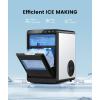 imageNugget Ice Maker Countertop Chewable Pellet Ice Machine with Handle 44lbs Per Day Portable Ice Makers AutoCleaning Ice Machine with Basket and Scoop for HomePartyRVCamping Silver44lbsDAY