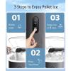 imageNugget Ice Makers Countertop Pellet Ice Maker Machine with Soft Chewable Ice 34lbsDay OneClick Operation Pebble Ice Maker Countertop with SelfCleaning for HomeOfficeRVCampingNugget Ice BLACK
