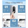 imageNugget Ice Makers Countertop Pellet Ice Maker Machine with Soft Chewable Ice 34lbsDay OneClick Operation Pebble Ice Maker Countertop with SelfCleaning for HomeOfficeRVCampingSilver