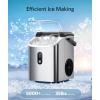 imageNugget Ice Makers Countertop Pellet Ice Maker Machine with Soft Chewable Ice 34lbsDay OneClick Operation Pebble Ice Maker Countertop with SelfCleaning for HomeOfficeRVCampingSilver