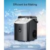 imageNugget Ice Makers Countertop Pellet Ice Maker Machine with Soft Chewable Ice 34lbsDay OneClick Operation Pebble Ice Maker Countertop with SelfCleaning for HomeOfficeRVCampingNugget Ice BLACK