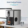 imagePortable Nugget Ice Maker Countertop SelfDispensing Pebble Ice Maker 44 lbsDay Soft Chewable Pellet Ice Machine for Home Kitchen Bar Single Button Operation Compact Design Ice Making MachineUpgrade Silver