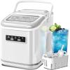 imageIce Maker Machine Countertop Portable Compact Small Bullet Ice Maker with Self Cleaning9 Cubes in 6 Mins26lbs in 24Hrs for Home and KitchenBlackWhite