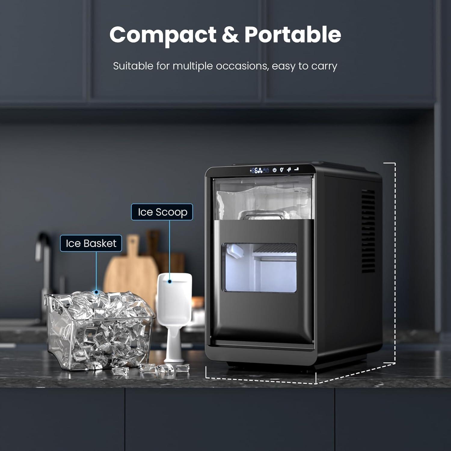 imageCrescent Ice Maker Countertop 28Lbs24H Ice Production 16 Cubes in 6 Mins