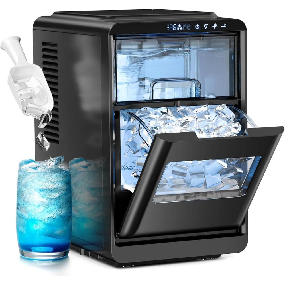 imageCrescent Ice Maker Countertop 28Lbs24H Ice Production 16 Cubes in 6 Mins