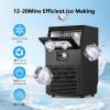 imageCommercial Ice Maker Machine 80lbs24H 36 Ice CubesFreestandingUnder Counter Ice Maker with 24 Hour TimerIce Thickness ControlStainless Steel Ice Makers for SchoolHomeBarRVBLACK