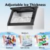 imageCommercial Ice Maker Machine 80lbs24H 36 Ice CubesFreestandingUnder Counter Ice Maker with 24 Hour TimerIce Thickness ControlStainless Steel Ice Makers for SchoolHomeBarRVStainless steel