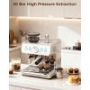 image20 Bar Espresso Machine with Grinder ampamp Milk Frother Steam Wand 58mm Expresso Coffee machines Stainless Steel Coffee Maker for Cappuccino and Latte Perfect for Home and Caf Use