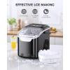 imageIce Maker Countertop Efficient Easy Carry Ice Machine SelfCleaning Ice Maker with Ice Scoop ampamp Basket 9pcs 8mins 265Lbs Per Day for HomeOfficeKitchenSatin Black