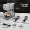 imageEspresso Machine 20 Bar Compact Espresso Coffee Machine with Steam Milk Frother ampamp 47oz Removable Water Tank Hot Water Function for Home Cappuccino Latte