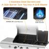 image3Burner Propane Gas Grill with Side BurnerStainless Steel BBQ Grill with PorcelainEnameled Cast Iron Grates37000 BTU Barbecue Grill Suitable for PatioCampingOutdoor Cooking3Burner Grills