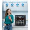 image48 Can Beverage Refrigerator Mini Fridge Cooler Glass Door for Beer Soda or Wine Small Drink Cooler Machine LED Temperature Control for Bar Home Office 13CUFT