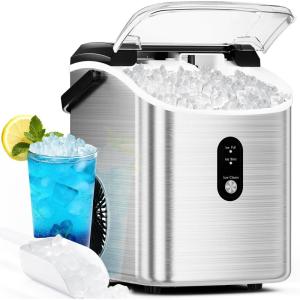 imageNugget Ice Maker35lbs DailyReady in 6 MinsPortable and SelfCleaning Ice Machine Complete with CoverBasket for HomeKitchenPartyRVCamping