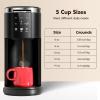 image:imageSingle Serve Coffee Maker 2 in 1 Coffee Machine for KCup amp Ground Coffee 6 to 14oz Brew Sizes Pod Coffee Makers with 40oz Removable Water Reservoir LCD Screen Selfcleaning BlackSingle Cup