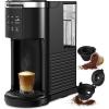 image:imageSingle Serve Coffee Maker 2 in 1 Coffee Machine for KCup amp Ground Coffee 6 to 14oz Brew Sizes Pod Coffee Makers with 40oz Removable Water Reservoir LCD Screen Selfcleaning BlackSingle Cup