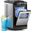 image:imageElectactic Countertop Bullet Ice Maker  26Lbs24H 8 Cubes in 6 Mins 2 Sizes amp AutoClean Interior Lighting 08L Portable Ice Machine for Home Office Party