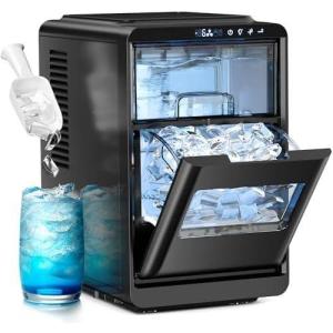 image:imageElectactic Crescent Luna Ice Maker Countertop  28Lbs24H 16 Cubes in 6 Mins Adjustable Thickness AutoClean amp Smart Reminders 18L Portable Ice Machine for Home Kitchen Office RV