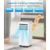 image:imagePortable Air Conditioner 8000 BTU ASHRAE 3in1 Mode AC Cools Up to 350 Sq Ft LED Display amp Remote Control 24H Timer AC Unit with Window Kits for BedroomDormOfficeWhite8000 BTU with Auto Shutoff