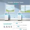 image:imagePortable Air Conditioner 8000 BTU ASHRAE 3in1 Mode AC Cools Up to 350 Sq Ft LED Display amp Remote Control 24H Timer AC Unit with Window Kits for BedroomDormOfficeWhite10000 BTU with 24H Timer