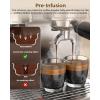 image:image20 Bar Espresso Machine with Builtin AntiClog Coffee Grinder Expresso Coffee Machines with Milk Steam WandFrotherTamping ToolsEspresso Maker with Grinder for LattesWhiteSilver