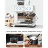 image:image20 Bar Espresso Machine with Builtin AntiClog Coffee Grinder Expresso Coffee Machines with Milk Steam WandFrotherTamping ToolsEspresso Maker with Grinder for LattesWhiteSilver