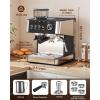 image:image2026 Upgrade Espresso Machine with Grinder 15 Bar Expresso Coffee Machines Professional Coffee Maker for LatteampCappuccino with Milk Frother Expresso Machines for Home Descaling Kit Included Black