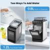 image:imageCountertop Bullet Ice Maker  26Lbs24H 8 Cubes in 6 Mins 2 Sizes amp AutoClean Interior Lighting 08L Portable Ice Machine for Home Office PartyBlackWater Tank