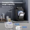 image:imageCountertop Bullet Ice Maker  26Lbs24H 8 Cubes in 6 Mins 2 Sizes amp AutoClean Interior Lighting 08L Portable Ice Machine for Home Office PartyBlackWater Tank