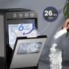 image:imageCountertop Ice Maker  26Lbs24H 8 Cubes in 6 Mins 12L Top Water Tank 2 Sizes Bullet Ice AutoClean amp LED Light Portable for Home Office Party