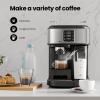 image:imageEspresso and Cappuccino Machine 20Bar Latte Machine with Automatic Milk Frother 3 in 1 Professional SemiAutomatic Espresso Maker with Dual Heating System amp Capsule Compatible