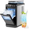 image:imageCountertop Bullet Ice Maker  26Lbs24H 8 Cubes in 6 Mins 2 Sizes amp AutoClean Interior Lighting 08L Portable Ice Machine for Home Office PartyBlackWater Tank