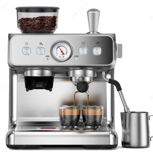 image:image20 Bar Espresso Machine with Grinder amp Milk Frother Steam Wand 58mm Stainless Steel Coffee Maker Expresso Coffee machines for Home and Caf Use Perfect for Cappuccino and LatteStainless SteelDual Boiler