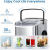 image:image9 Cubes Ready in 68 Mins Countertop Ice Maker 265Lbs per Day Stainless Steel Portable Ice Maker Ice Maker Machine with Carry Handle for HomeKitchenCampingRV SilverSILVER with Handel
