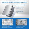 image:image9 Cubes Ready in 68 Mins Countertop Ice Maker 265Lbs per Day Stainless Steel Portable Ice Maker Ice Maker Machine with Carry Handle for HomeKitchenCampingRV SilverSILVER with Handel