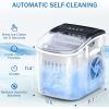 image:image9 Cubes Ready in 68 Mins Countertop Ice Maker 265Lbs per Day Stainless Steel Portable Ice Maker Ice Maker Machine with Carry Handle for HomeKitchenCampingRV SilverSILVER with Handel