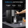 image:imageCountertop Nugget Ice Maker 44lbs24H Nugget Ice Machine Countertop Chewable Pellet Ice Maker Machine with Ice Dispenser 24L Water Reservoir SelfCleaning Ideal for KitchenBarOffice DSilverDBlack