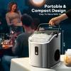 image:imageNugget Ice Maker Countertop with Handle Chewable Pellet Ice Maker with SelfCleaning 355Lbs24Hrs Ready in 6 Mins Portable Sonic Ice Maker with Basket amp Scoop for Home Party Camping BlackSteel Silver