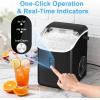 image:imageNugget Ice Maker Countertop with Handle Chewable Pellet Ice Maker with SelfCleaning 355Lbs24Hrs Ready in 6 Mins Portable Sonic Ice Maker with Basket amp Scoop for Home Party Camping BlackBlack