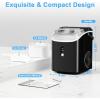 image:imageNugget Ice Maker Countertop with Handle Chewable Pellet Ice Maker with SelfCleaning 355Lbs24Hrs Ready in 6 Mins Portable Sonic Ice Maker with Basket amp Scoop for Home Party Camping BlackBlack