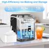 image:imageNugget Ice Maker Countertop with Handle Chewable Pellet Ice Maker with SelfCleaning 355Lbs24Hrs Ready in 6 Mins Portable Sonic Ice Maker with Basket amp Scoop for Home Party Camping BlackBlack