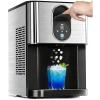 image:imageCountertop Nugget Ice Maker 44lbs24H Nugget Ice Machine Countertop Chewable Pellet Ice Maker Machine with Ice Dispenser 24L Water Reservoir SelfCleaning Ideal for KitchenBarOffice DSilverDSilver