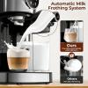 image:image20 Bar Professional Compact Espresso Cappuccino Machine with Touch Screen amp Auto Milk Frother Stainless Steel Coffee Maker for Cappuccino LatteBlack  Silver
