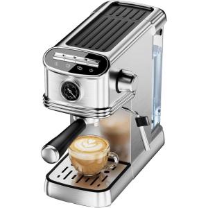 image:imageEspresso Machine 20 Bar Stainless Steel Espresso Maker with Steam Milk Frother Compact Coffee Machine with 45oz Removable Water Tank for CappuccinoLatteampCold Brew HomeampOffice