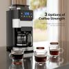 image:image10Cup Drip Coffee Maker with Builtin Grinder Programmable Grind amp Brew Combo Coffee Machines with LED Touchscreen 24H Timer 2Hour Warm Plate Black