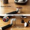 image:image20 Bar Espresso MachineSemiAutomatic Espresso Machine with Milk Frother Steam WandCoffee Maker Machine with 40 oz Removable Water Tank for Latte ampCappuccinoBlackSliver