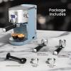 image:image20 Bar Espresso MachineSemiAutomatic Espresso Machine with Milk Frother Steam WandCoffee Maker Machine with 40 oz Removable Water Tank for Latte ampCappuccinoBlackBlue