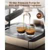 image:image2026 Upgrade 15 Bar Espresso Machine with Grinder for Home Expresso Coffee Machines with Milk FrotherTamping Tools Espresso Maker with Removable Water Tank for Cappuccino and LatteBlackBlack