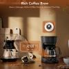image:image5 Cup Programmable Drip Coffee Maker 24H Delay Brew 2H Keep Warm amp Auto Shut Off Pause amp Serve Reusable Filter Glass Coffee Pot Small Coffee Machine for Home OfficePure Black