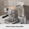 image:imageEspresso machine with Cold Brew 20 Bar Espresso Maker with Milk Frother Steam Wand Stainless Steel Coffee Machine with Removable Water Tank for Cappuccino Latte Home amp OfficeStainless Steel Silver